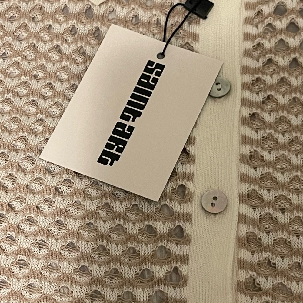 Zara Saintart Cream Knit Polo Top - Picture 7 of 9